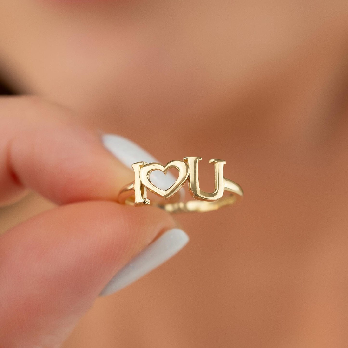 14k love ring