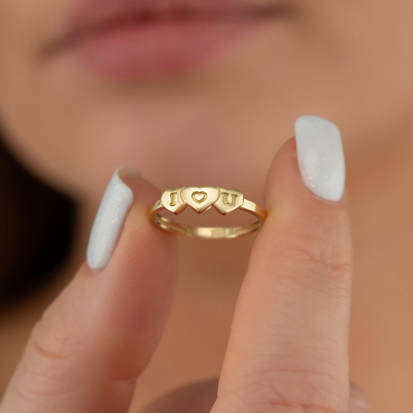 14k love ring