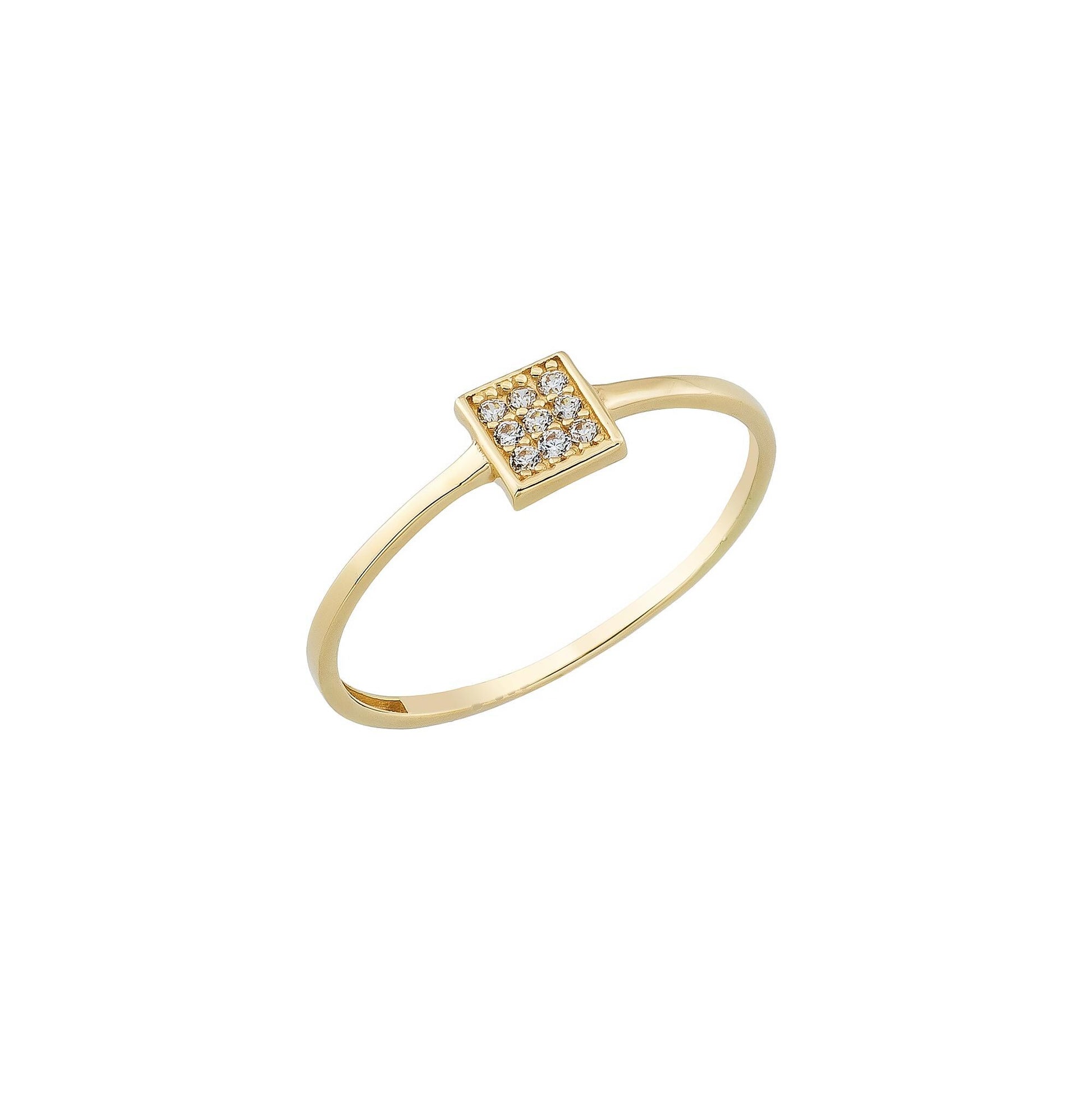 gold square ring