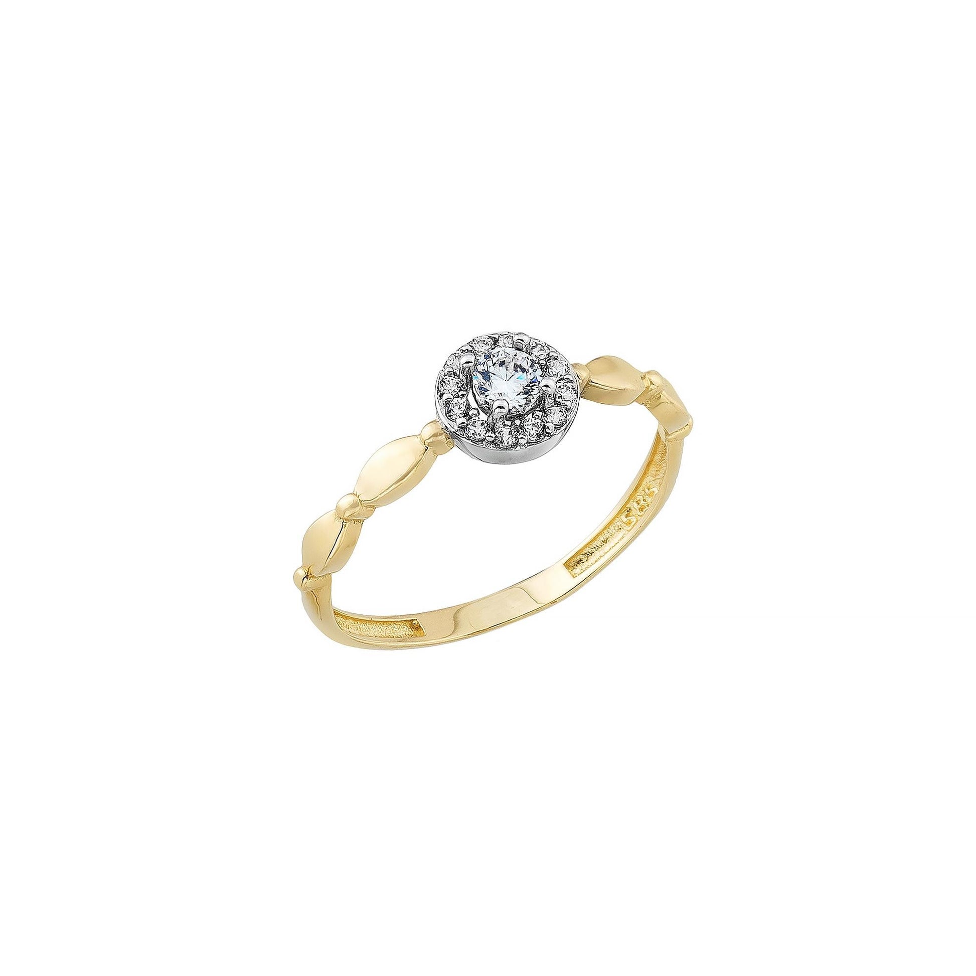 Zirconia halo ring