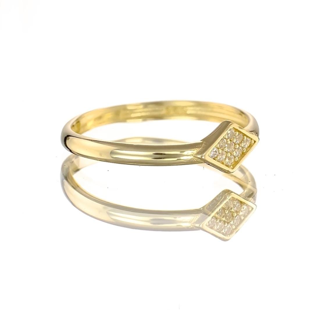 CZ gold ring