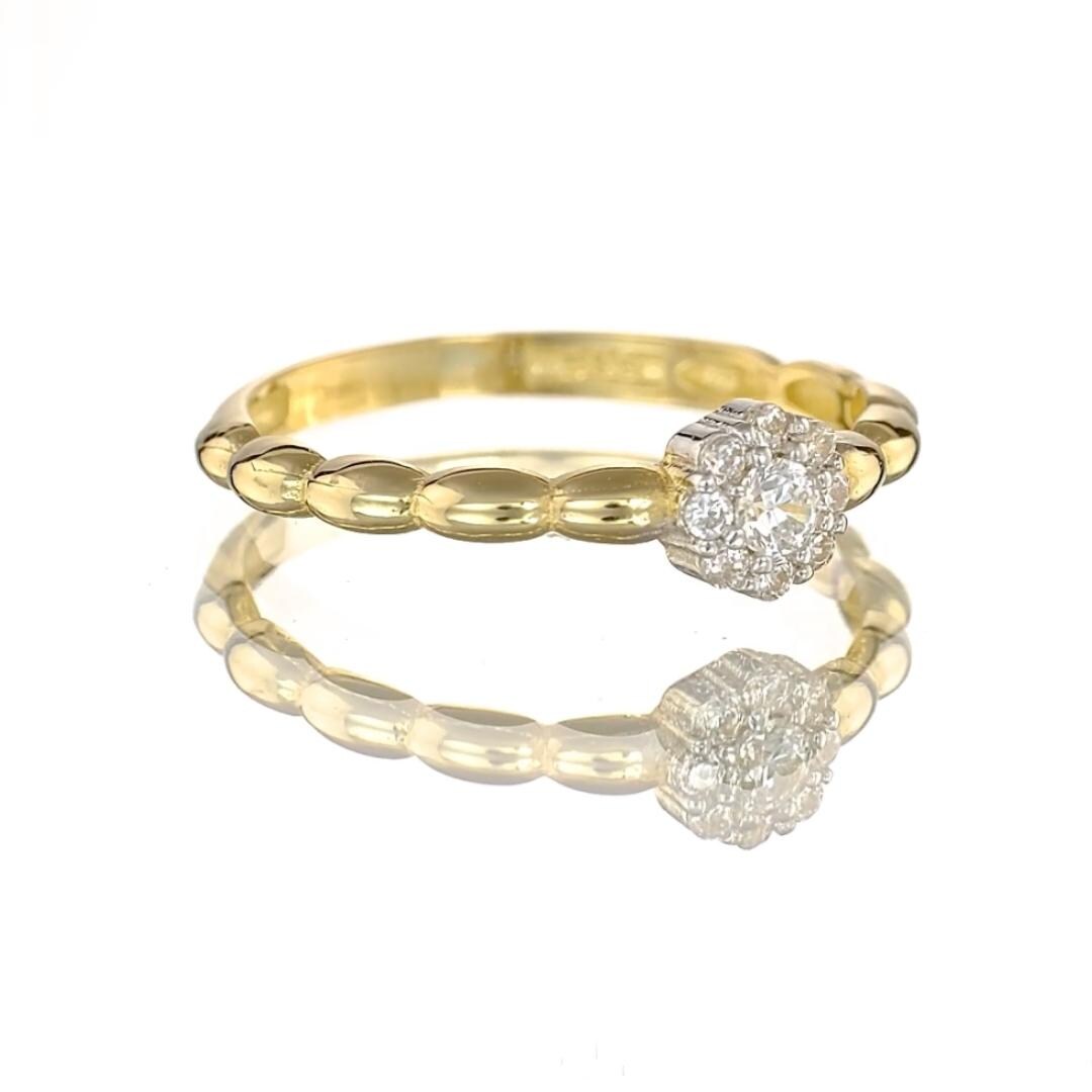 cubic zirconia gold ring