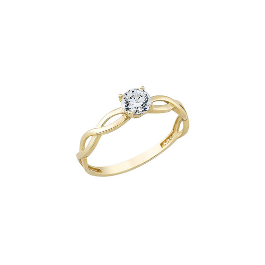 gold solitaire ring