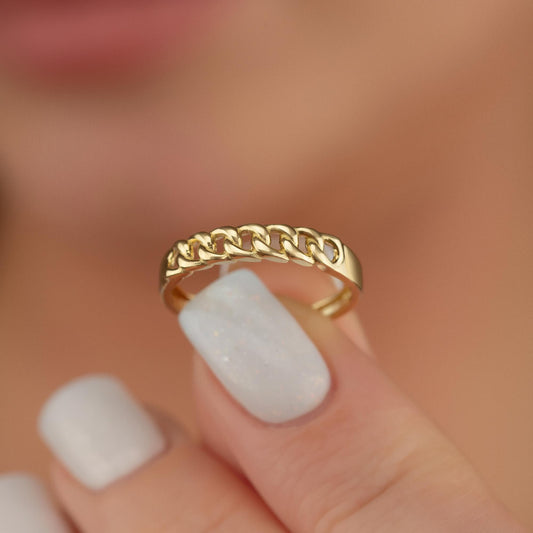 gold cuban ring