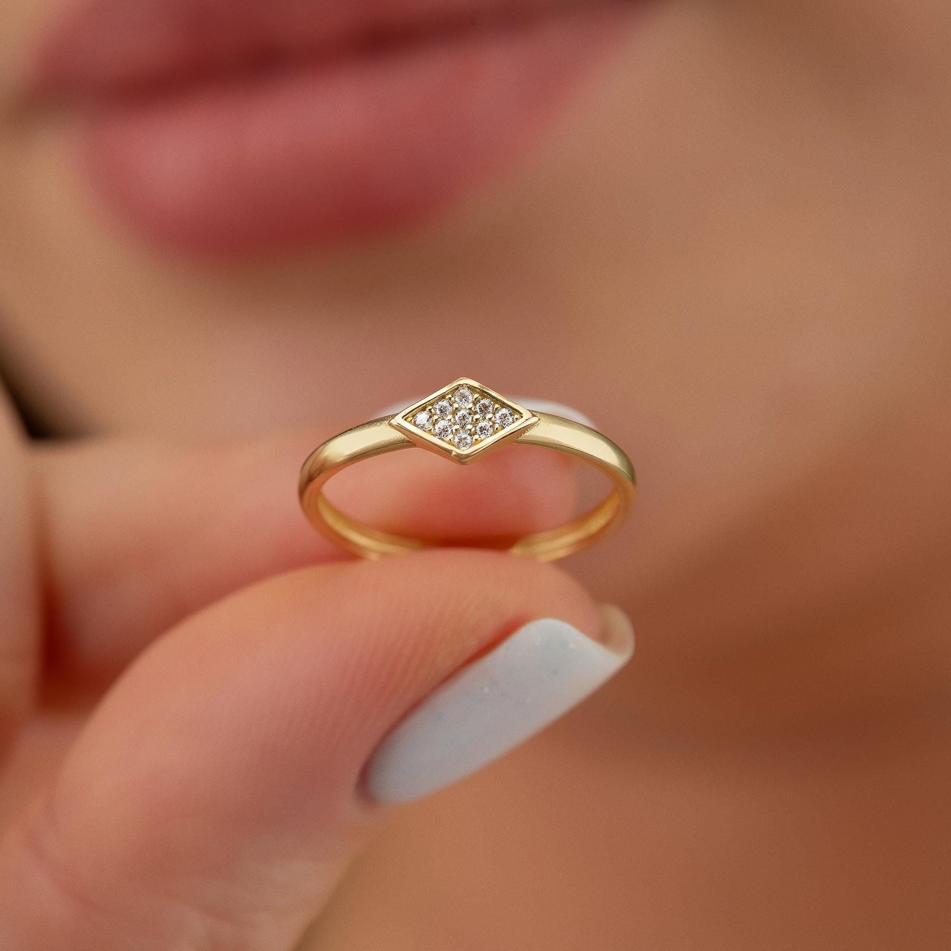 gold CZ ring